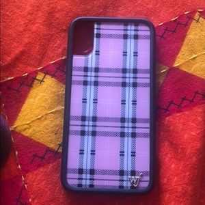 Wildflower iPhone X pink plaid case
